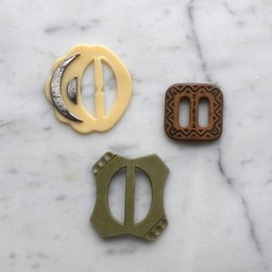 2/$20 Trio of Art Deco Belt Buckles